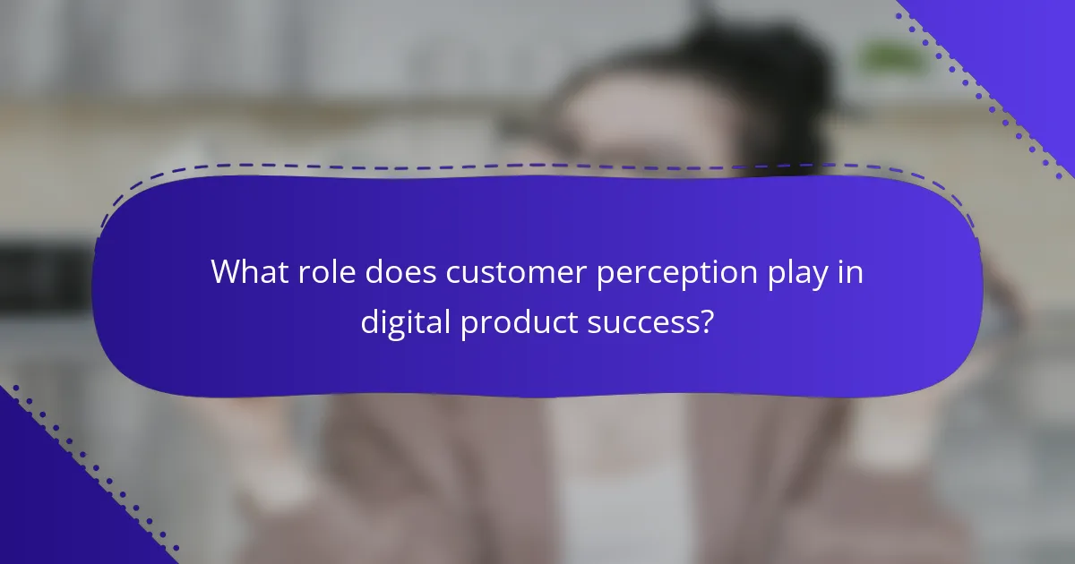 What role does customer perception play in digital product success?