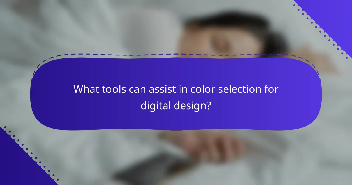What tools can assist in color selection for digital design?